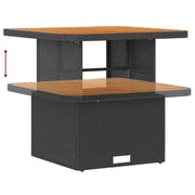 Conjunto de Comedor de Jardín de 3 Piezas con Cojines VidaXL Ratán Poliéster Acacia Negro V0148 Vetonek