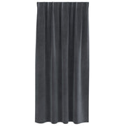 Blackout Curtains with Top Tape 2 pcs of Light Gray Velvet V3501 Vetonek