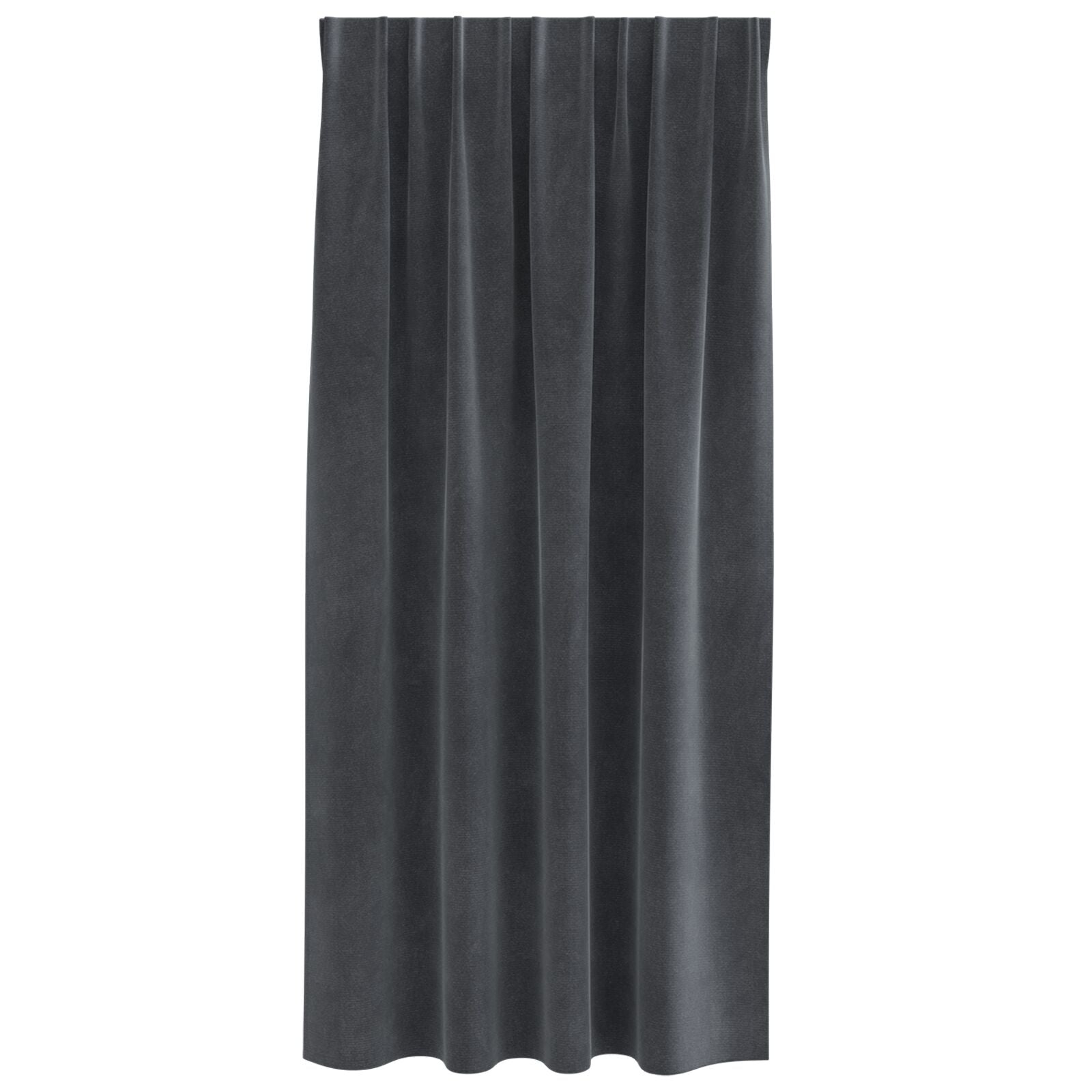 Blackout Curtains with Top Tape 2 pcs of Light Gray Velvet V3501 Vetonek