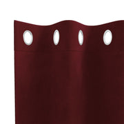 Blackout Curtains with Eyelets 2 pcs Wine Red Velvet V3914 Vetonek