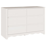 Comoda ""DRAMMEN"" Blanca 111x43x73,5 cm de Madera Sólida de Pino V7071 Vetonek