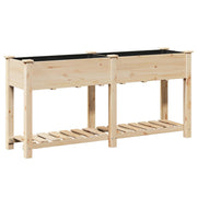 Macetero de jardín con estante 161x43x76 cm de madera maciza de abeto V0562 Vetonek