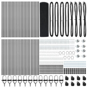 Clôture en fil soudé avec 13 poteaux à pointes gris 1x100 m acier V4267 Vetonek