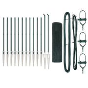 Cerca de Malla Soldada  con 13 Postes de Púas Verde 0.8x25 m Acero V2416 Vetonek