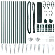 Cerca de Malla Soldada  con 13 Postes de Púas Verde 0.8x25 m Acero V2416 Vetonek