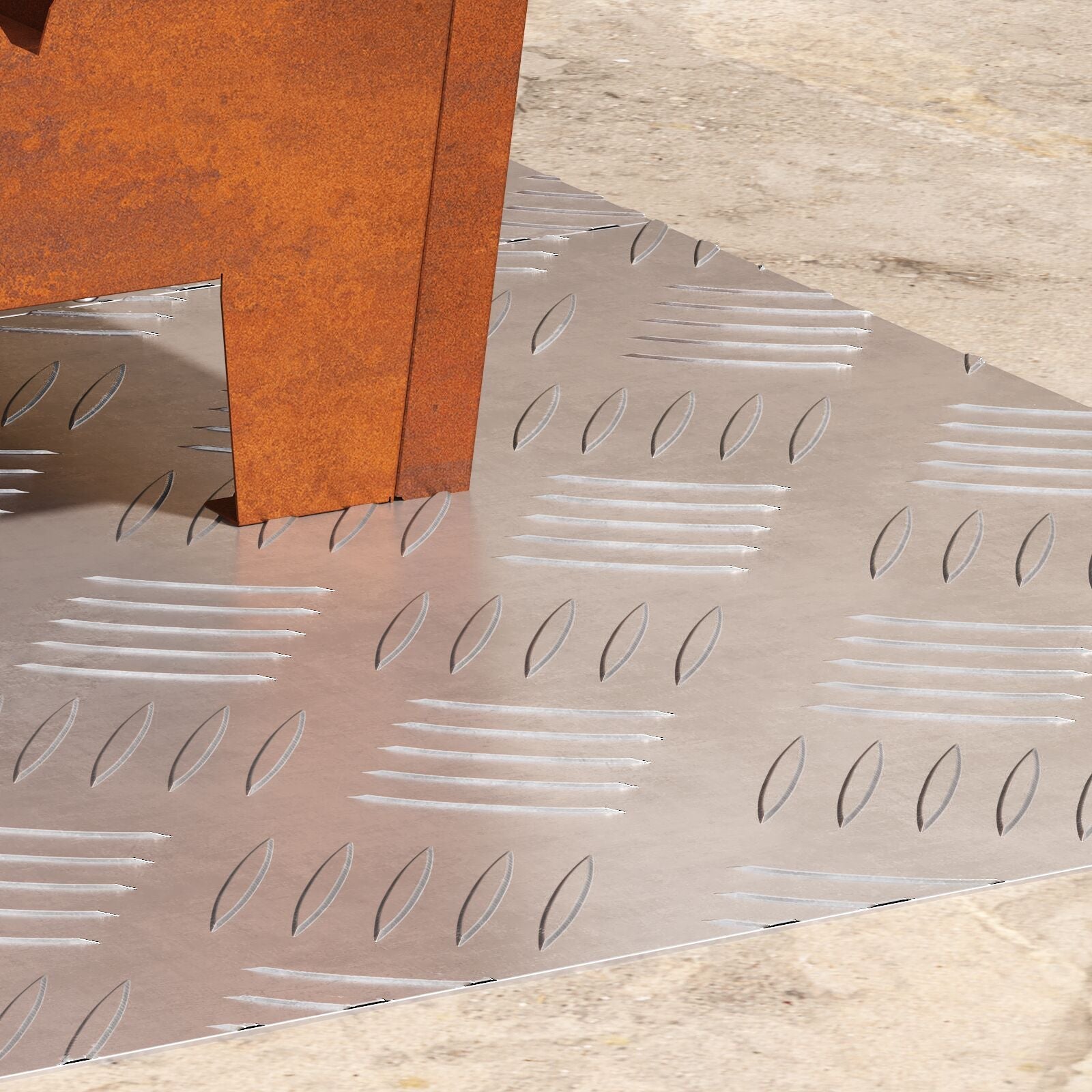 Plaques en aluminium gaufré 2 pcs Antidérapant 60x40 cm V7325 Vetonek