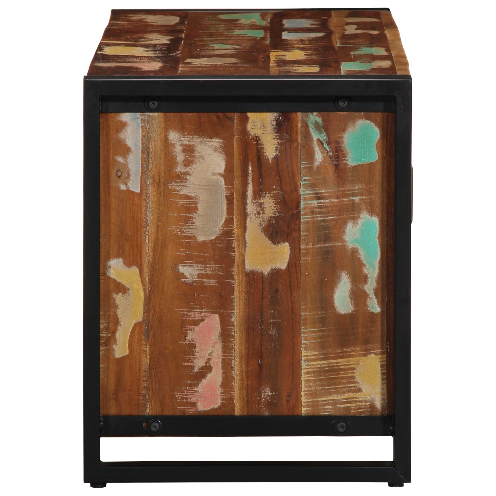 Multicolor shoe bench 100x40x50 cm Reclaimed wood V9751 Vetonek