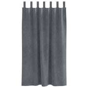 Blackout Curtains with Hanging Ties 2 pcs Light Gray Super Light Velvet V3853 Vetonek