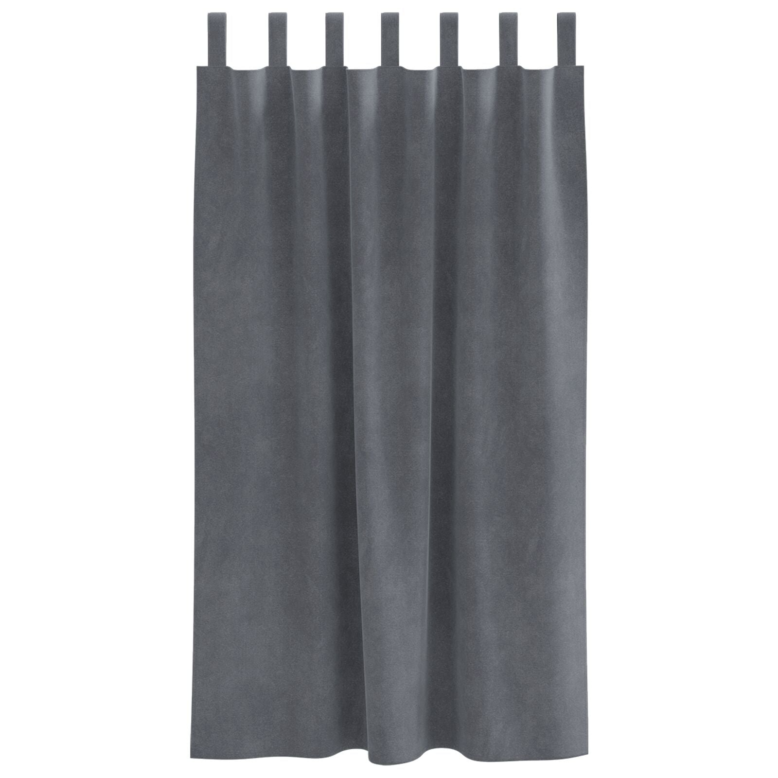 Blackout Curtains with Hanging Ties 2 pcs Light Gray Super Light Velvet V3853 Vetonek