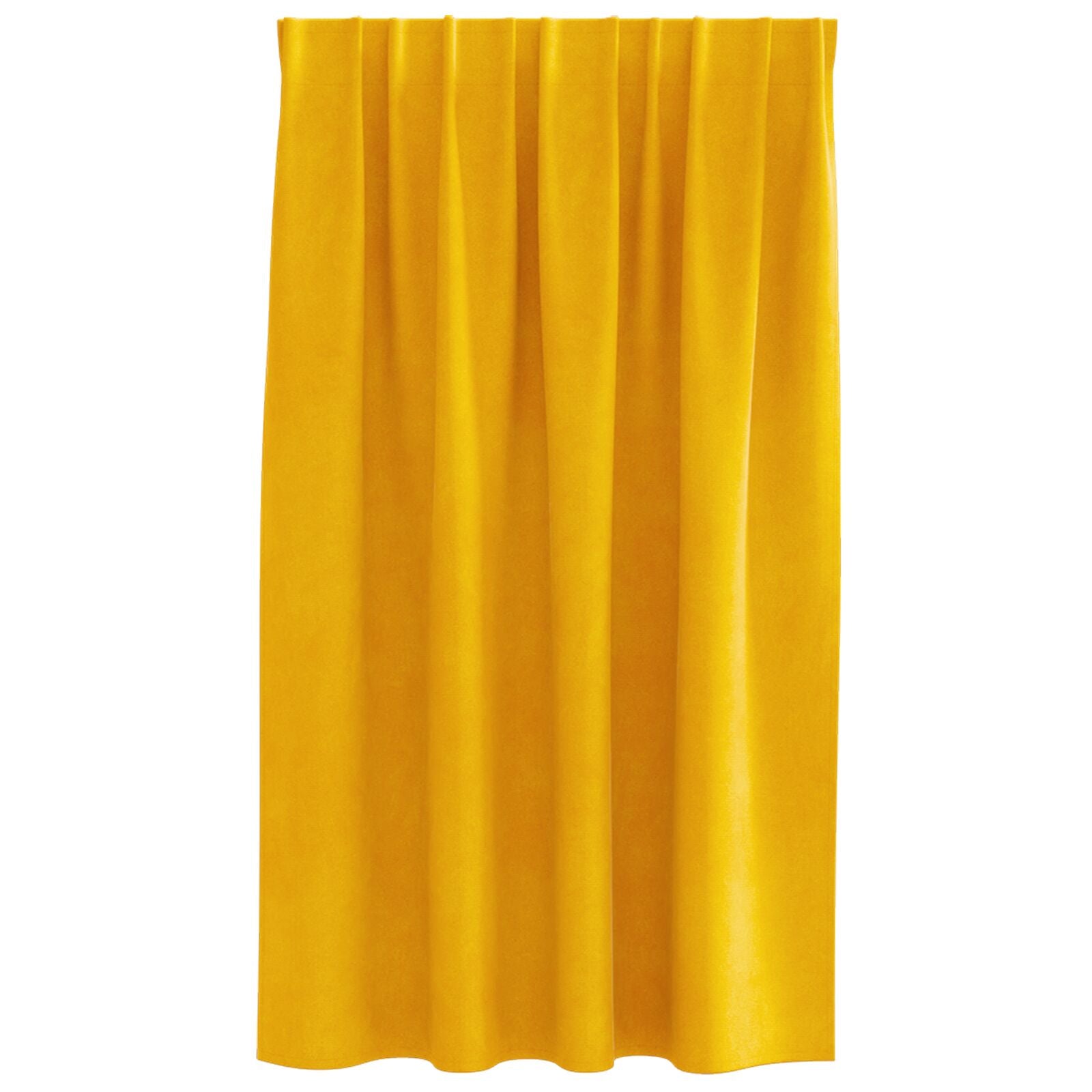 Blackout Curtains with top tape 2 pieces Mustard Yellow Velvet V3648 Vetonek