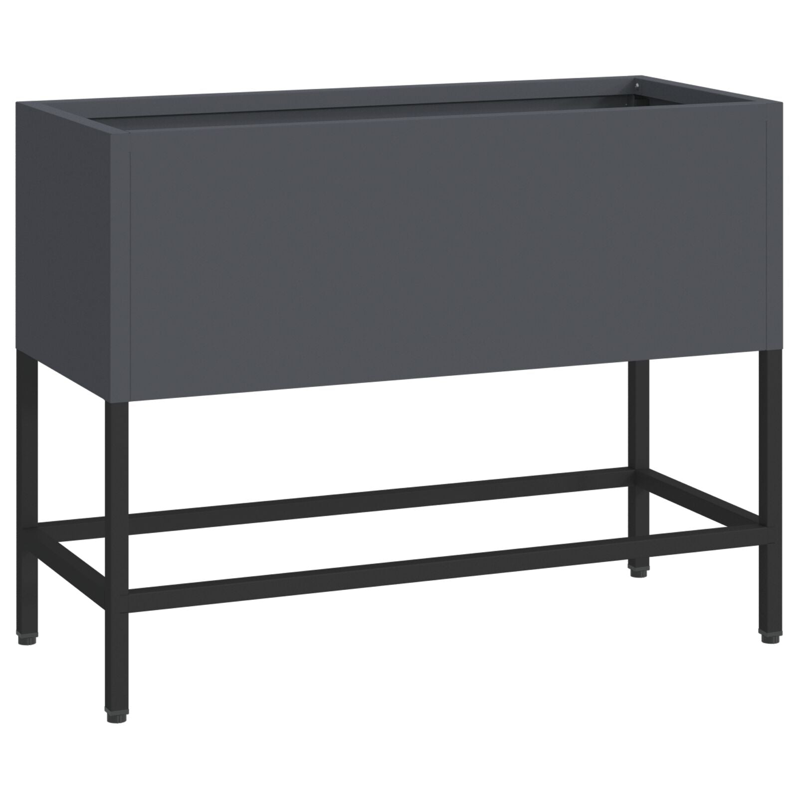 Jardinera Elevada 60x26x45 cm Acero Antracita V9739 Vetonek