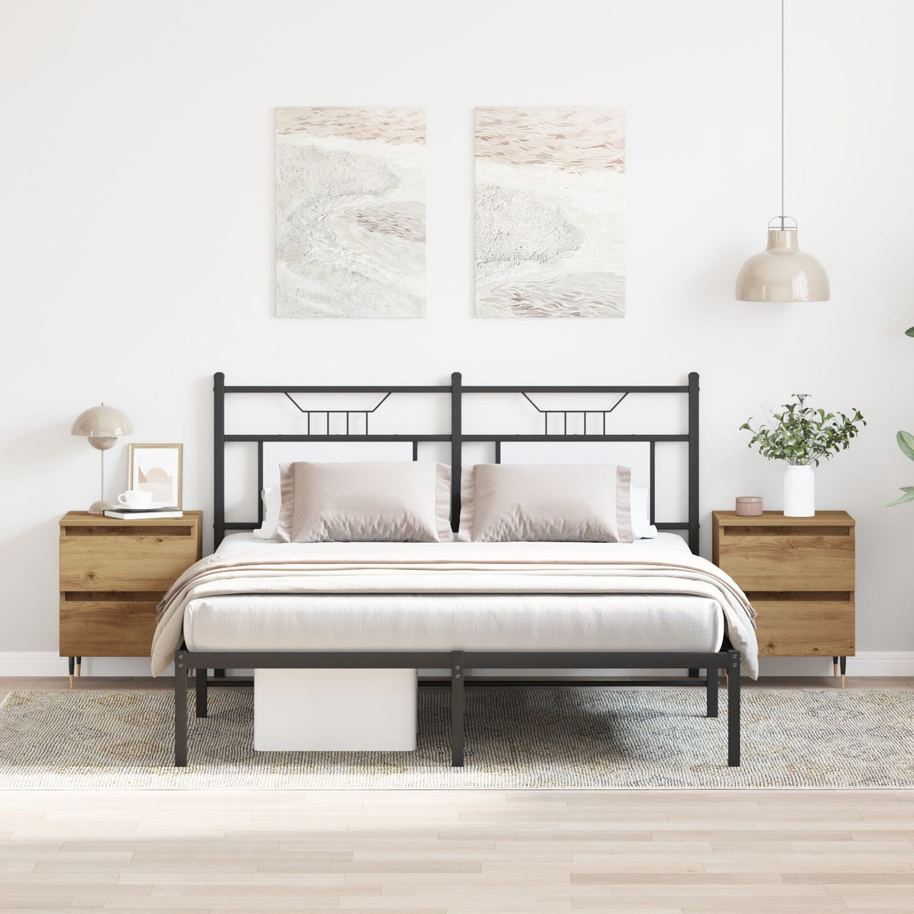 Mesitas de Noche 2 pcs Roble Artesanal 40x35x50 cm Madera Ingenierizada V3393 Vetonek