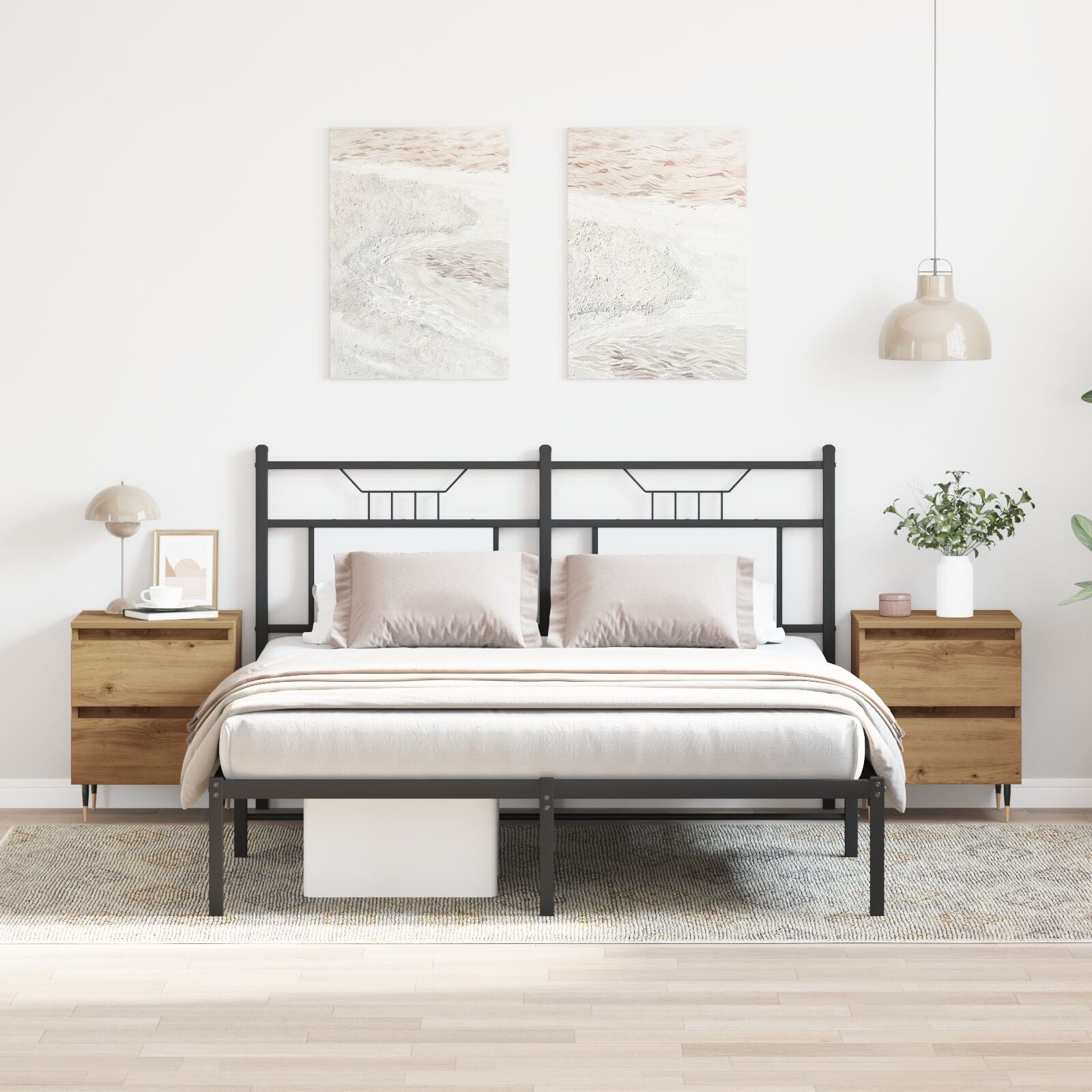 Tables de chevet 2 pcs Chêne fabriqué à la main 40x35x50 cm Bois d'ingénierie V3393 Vetonek