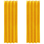 Blackout Curtains with Eyelets 2 pcs Mustard Yellow Velvet V3631 Vetonek