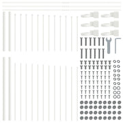 Panel de Cerca con Arco de Espiga Juego de 4 Blanco V1209 Vetonek