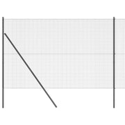 Cerca de Malla Soldada  con 13 Postes Gris 1.5x50 m Acero V0535 Vetonek