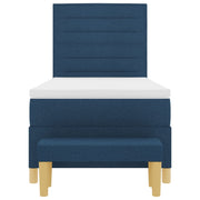 Bed frame with mattress Set of 2 Blue Fabric 90 x 190 cm V2370 Vetonek