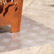 2 pièces de plaques antidérapantes en aluminium à motif damier 70x40 cm V7363 Vetonek