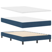 Cama con Base de Muelles con Colchón y Banco Azul 120x190 cm Tela V0277 Vetonek