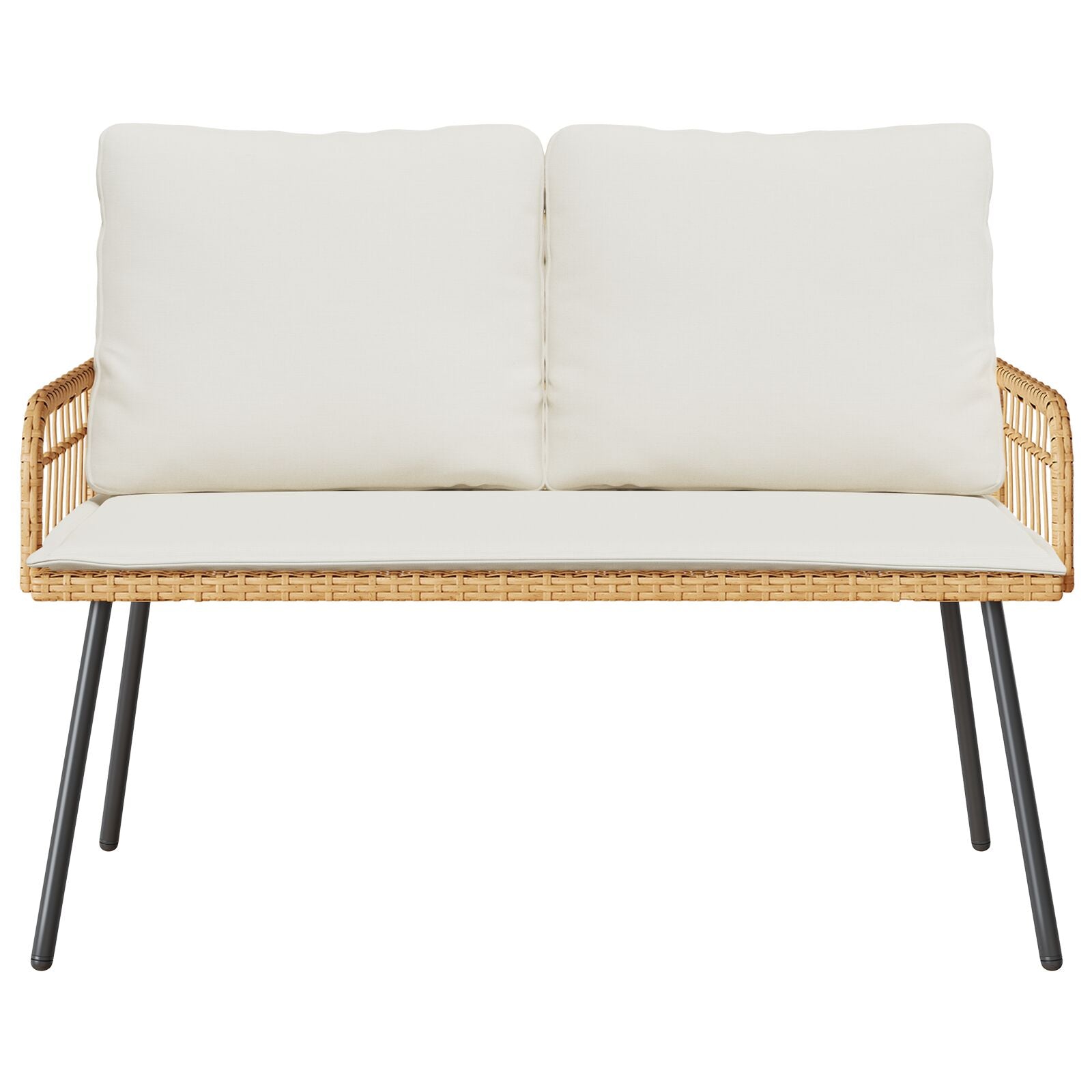 2-Piece Garden Dining Set with Natural Polyrattan Cushions V1402 Vetonek