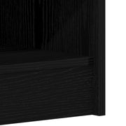 Zapatero Negro Roble 31,5x35x90 cm Madera de alta calidad V0875 Vetonek