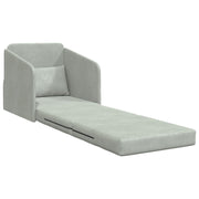 Sofá Cama de Piso 2 en 1 Gris Claro 65x80x83 cm Terciopelo V5685 Vetonek