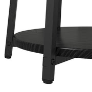 Mesa Lateral 2 pcs Negra de Madera y Metal V4221 Vetonek