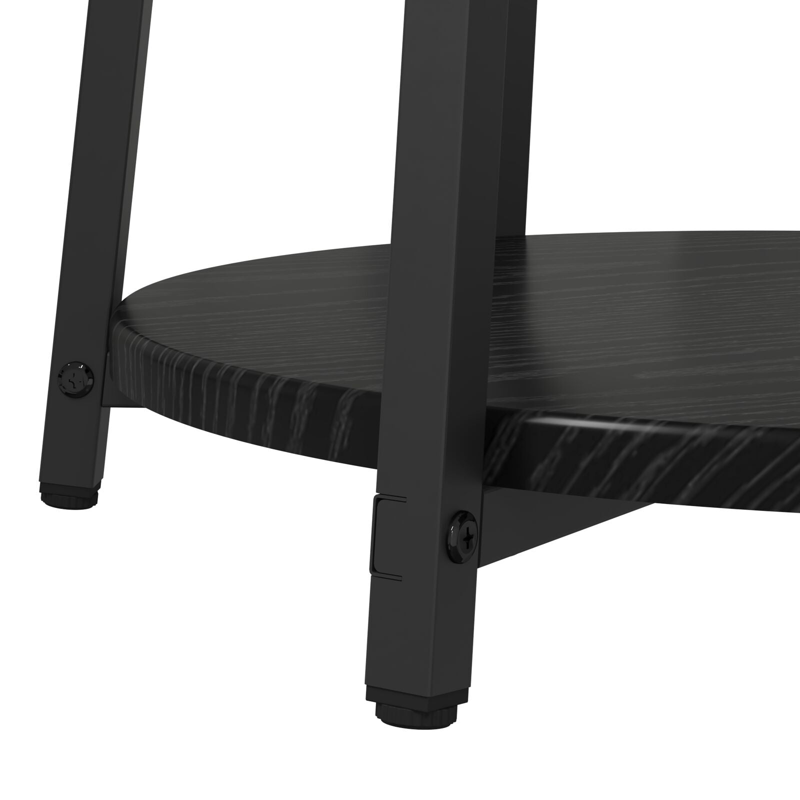 Mesa Lateral 2 pcs Negra de Madera y Metal V4221 Vetonek