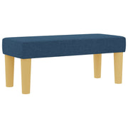 Box Spring bed with mattress and blue bench 90x190 cm fabric V3148 Vetonek