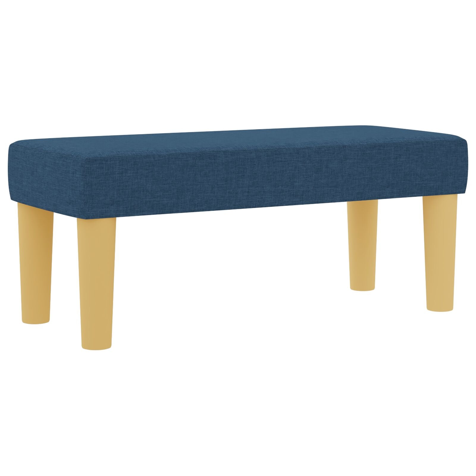 Box Spring bed with mattress and blue bench 90x190 cm fabric V3148 Vetonek