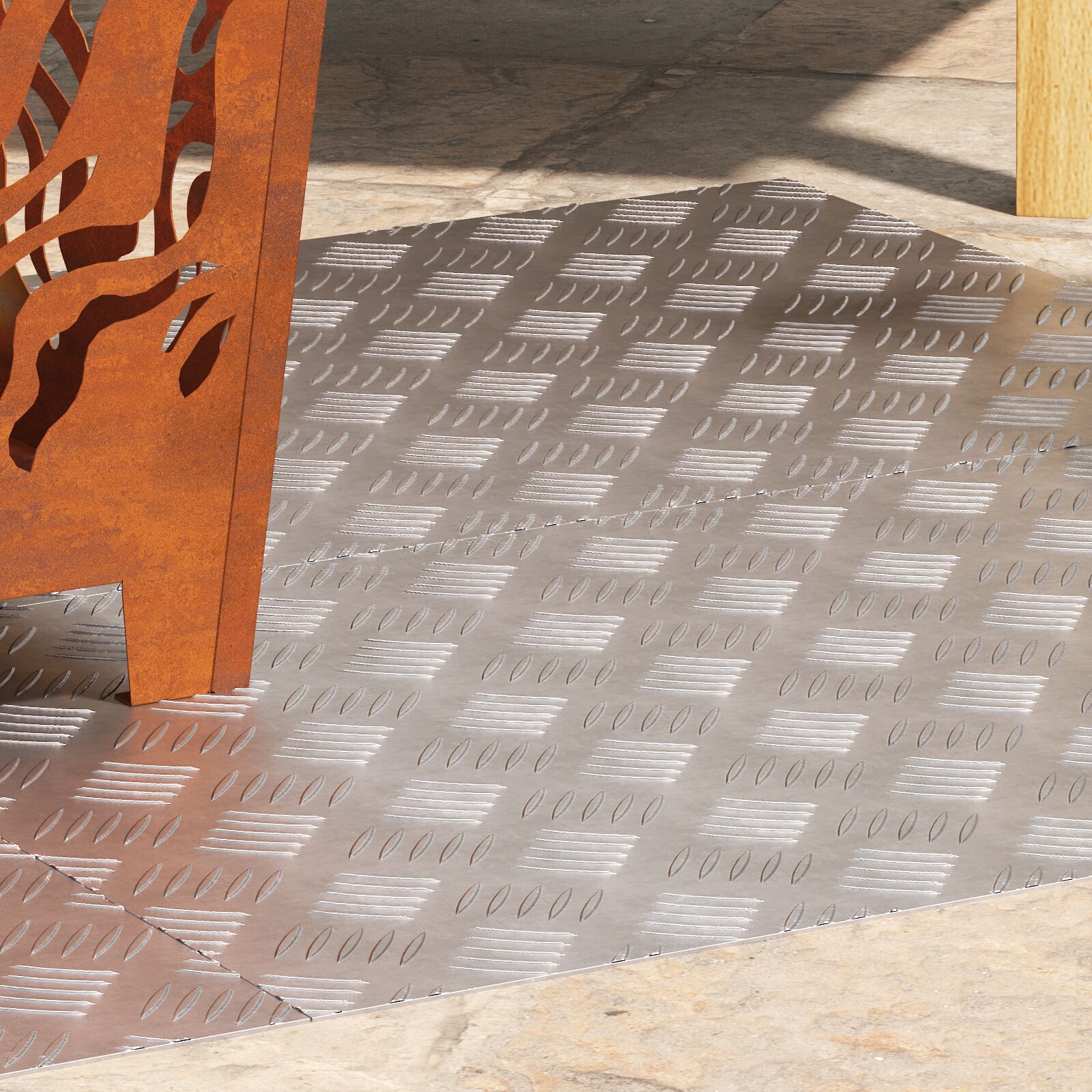 Plaques d'échecs en aluminium - 4 pièces antidérapantes - 80x50 cm V7653 Vetonek