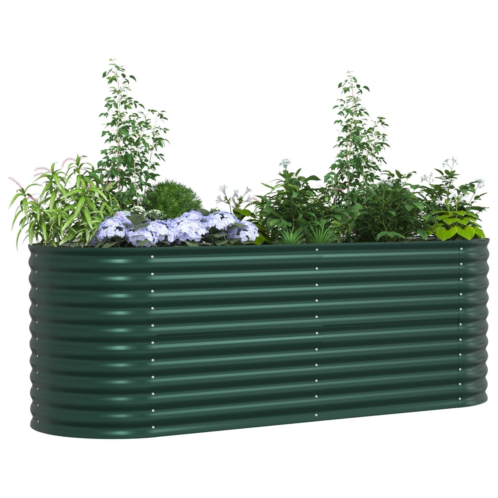 Huerto Elevado Verde 240x80x81 cm Acero Galvanizado V3535 Vetonek