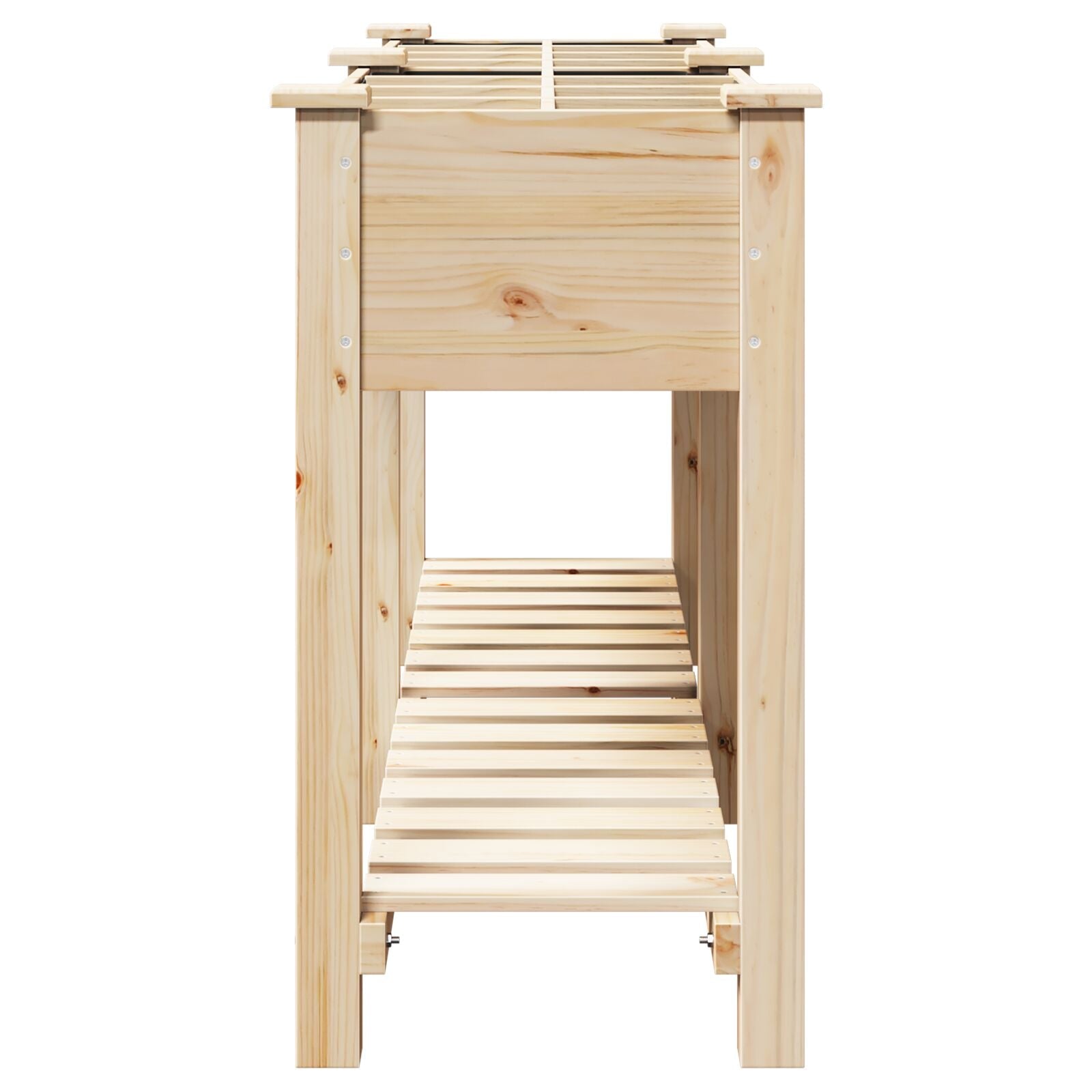 Jardín Planter de con Rejillas 161x43x76 cm Madera Sólida de Abeto V0692 Vetonek