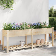 Macetero de Jardín con Rejillas 203x53x76 cm de Madera Maciza de Abeto V0708 Vetonek