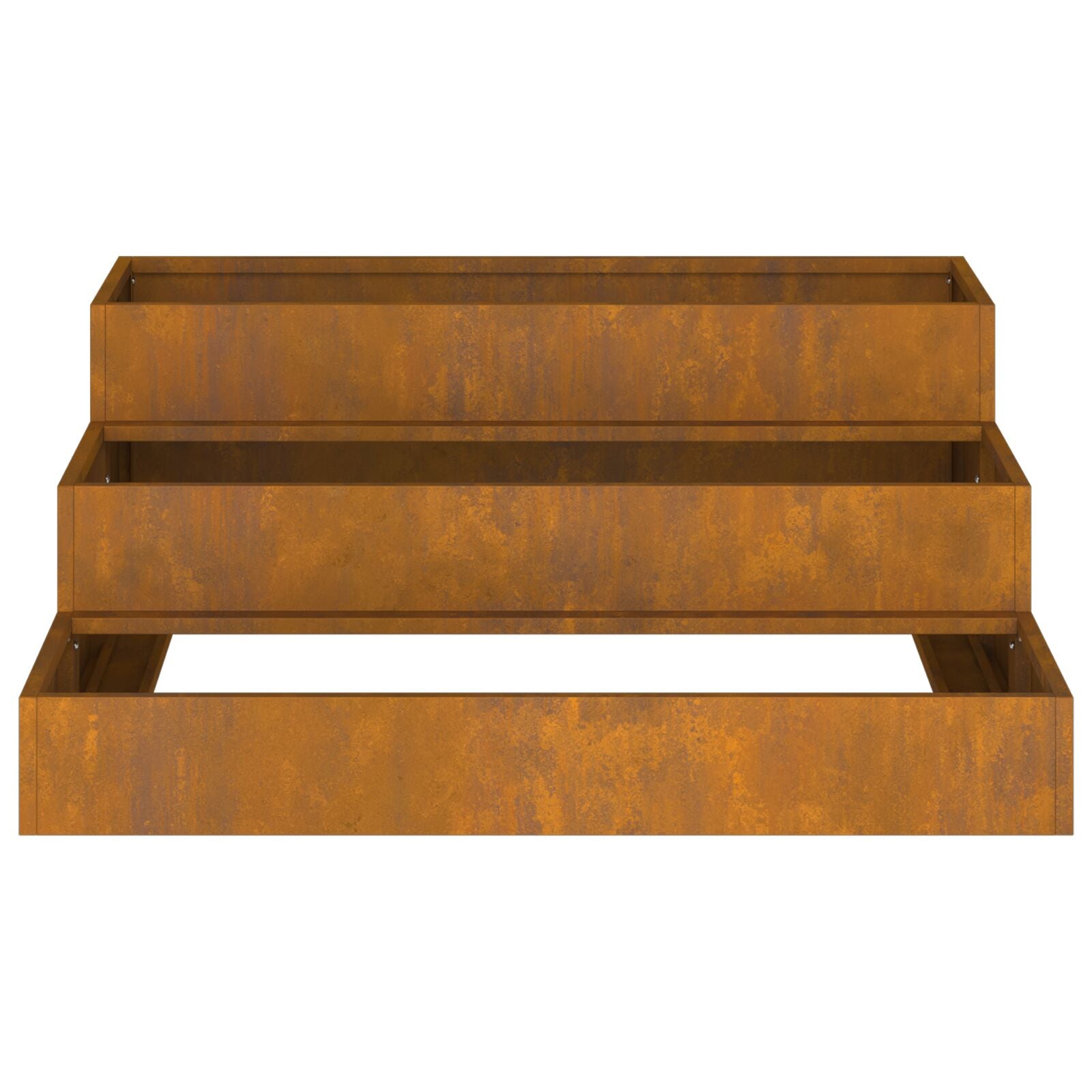 Macetero de Jardín de 3 Niveles 90x90x35 cm Acero Corrosivo V9289 Vetonek