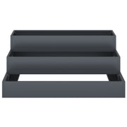 Macetero de Jardín  3 Niveles 90x90x35 cm Acero Antracita V9241 Vetonek