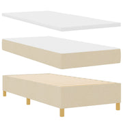 Bed with Box Spring and Cream Mattress 90x190 cm Fabric V2363 Vetonek