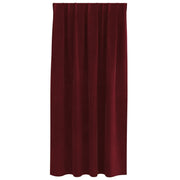 Blackout curtains with ribbon on top 2 pcs Velvet wine red V3952 Vetonek