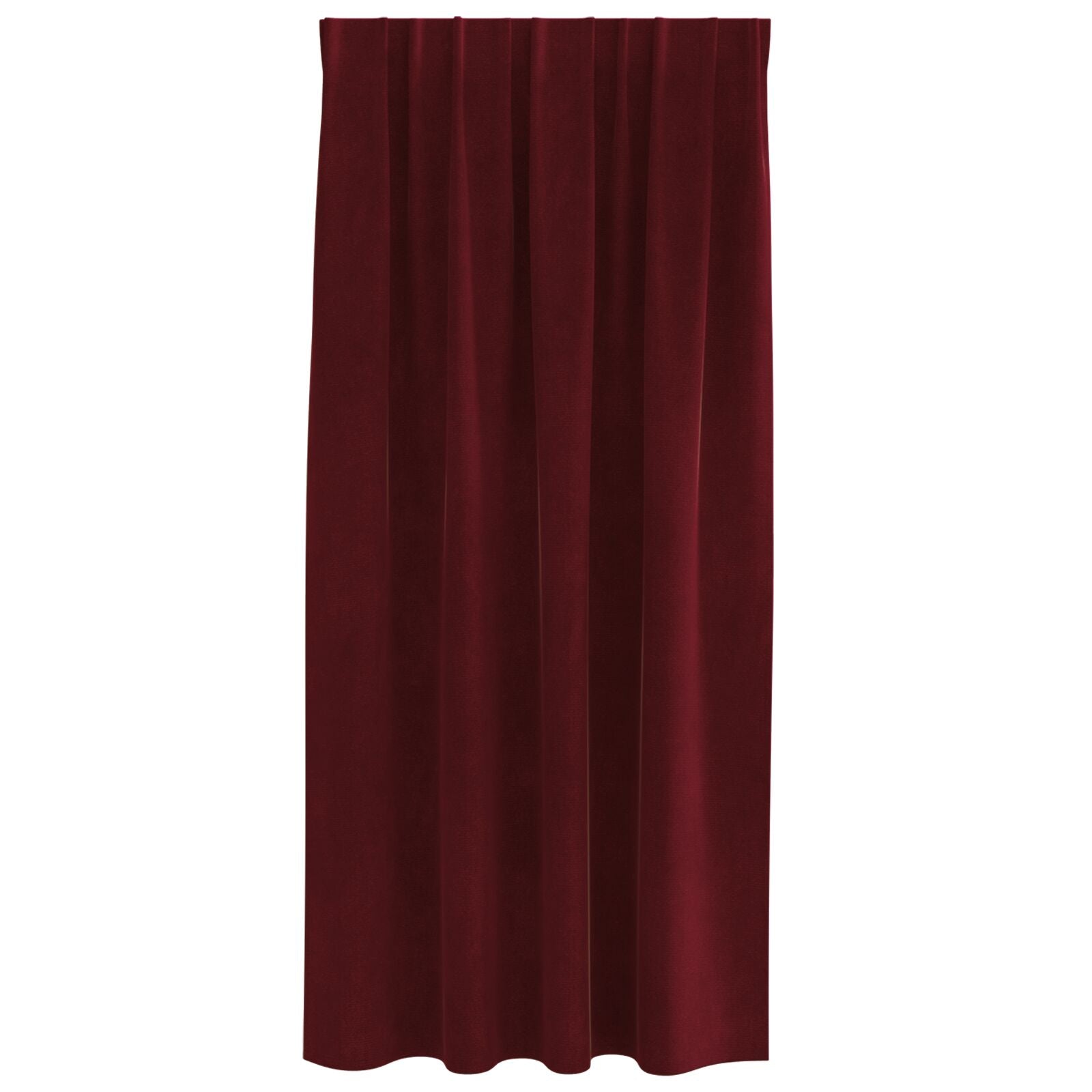 Blackout curtains with ribbon on top 2 pcs Velvet wine red V3952 Vetonek