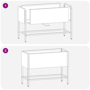 Jardinera Elevada 60x26x45 cm Acero Blanco V9722 Vetonek