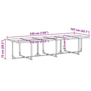 Set da pranzo da giardino 13 pezzi con cuscini in acciaio e rattan sintetico V1705 Vetonek