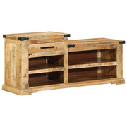 Shoe Bench 110x35x50 cm Solid Rustic Mango Wood V1768 Vetonek