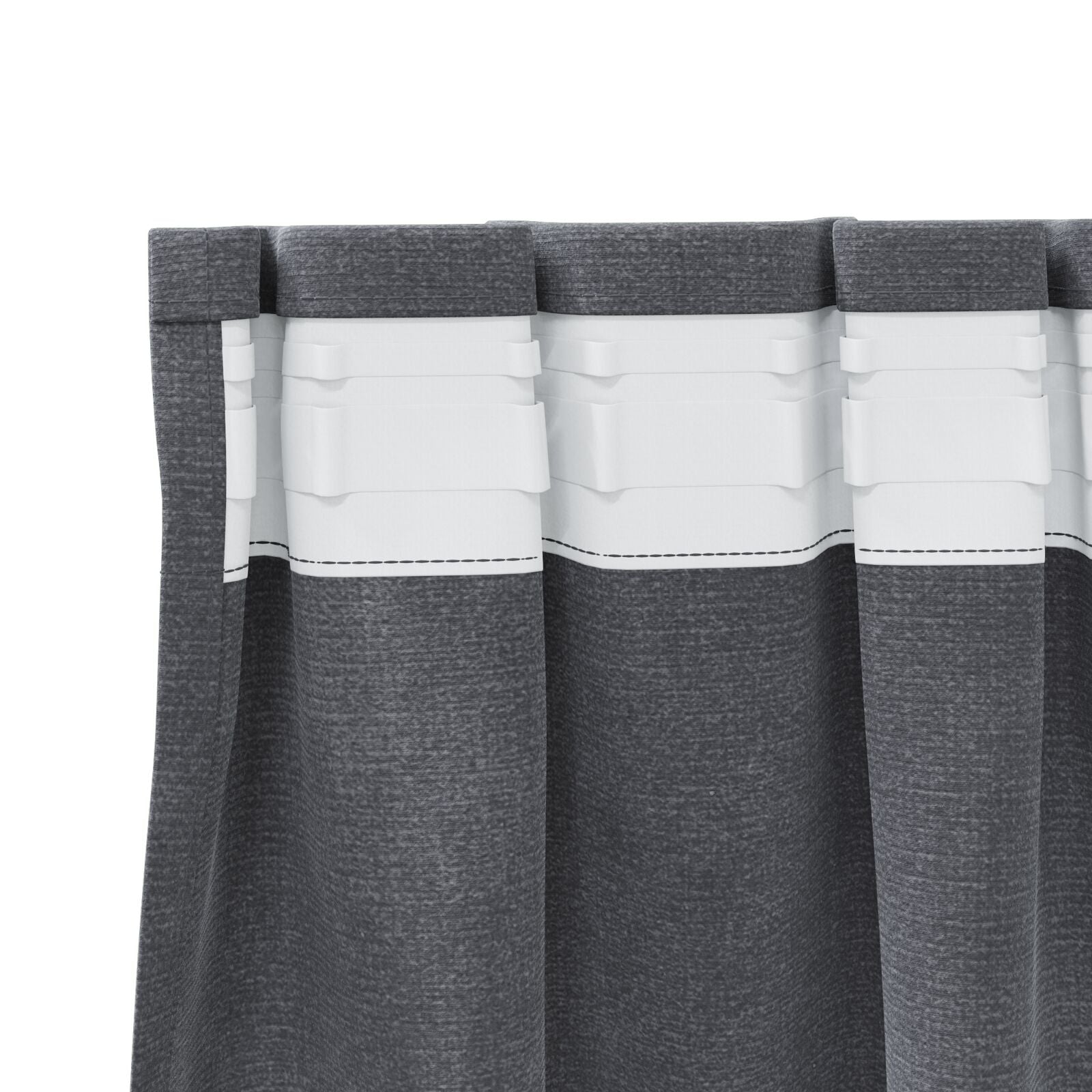 Blackout Curtains with Top Tape 2 pcs of Light Gray Velvet V3839 Vetonek