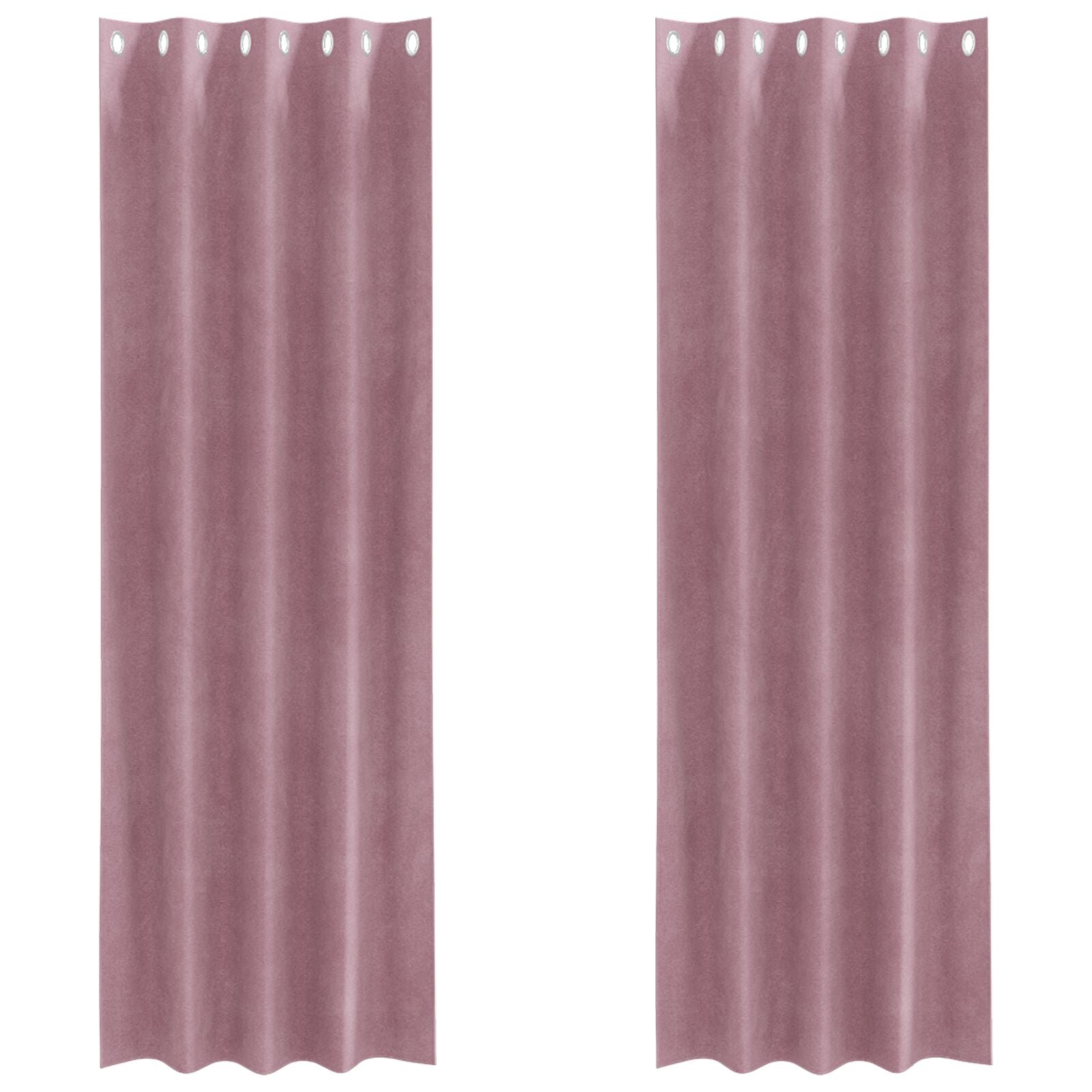 Blackout Curtains with Eyelets 2 pieces Light Pink Velvet V3334 Vetonek