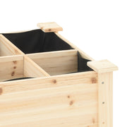 Jardín Planter de con Rejillas 161x43x76 cm Madera Sólida de Abeto V0692 Vetonek