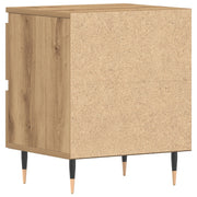 Tables de chevet 2 pcs Chêne fabriqué à la main 40x35x50 cm Bois d'ingénierie V3393 Vetonek