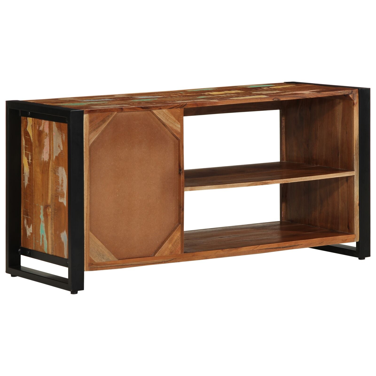 Multicolor shoe bench 100x40x50 cm Reclaimed wood V9751 Vetonek