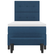 Cama con Base de Muelles con Colchón y Banco Azul 90x190 cm Tela V0833 Vetonek