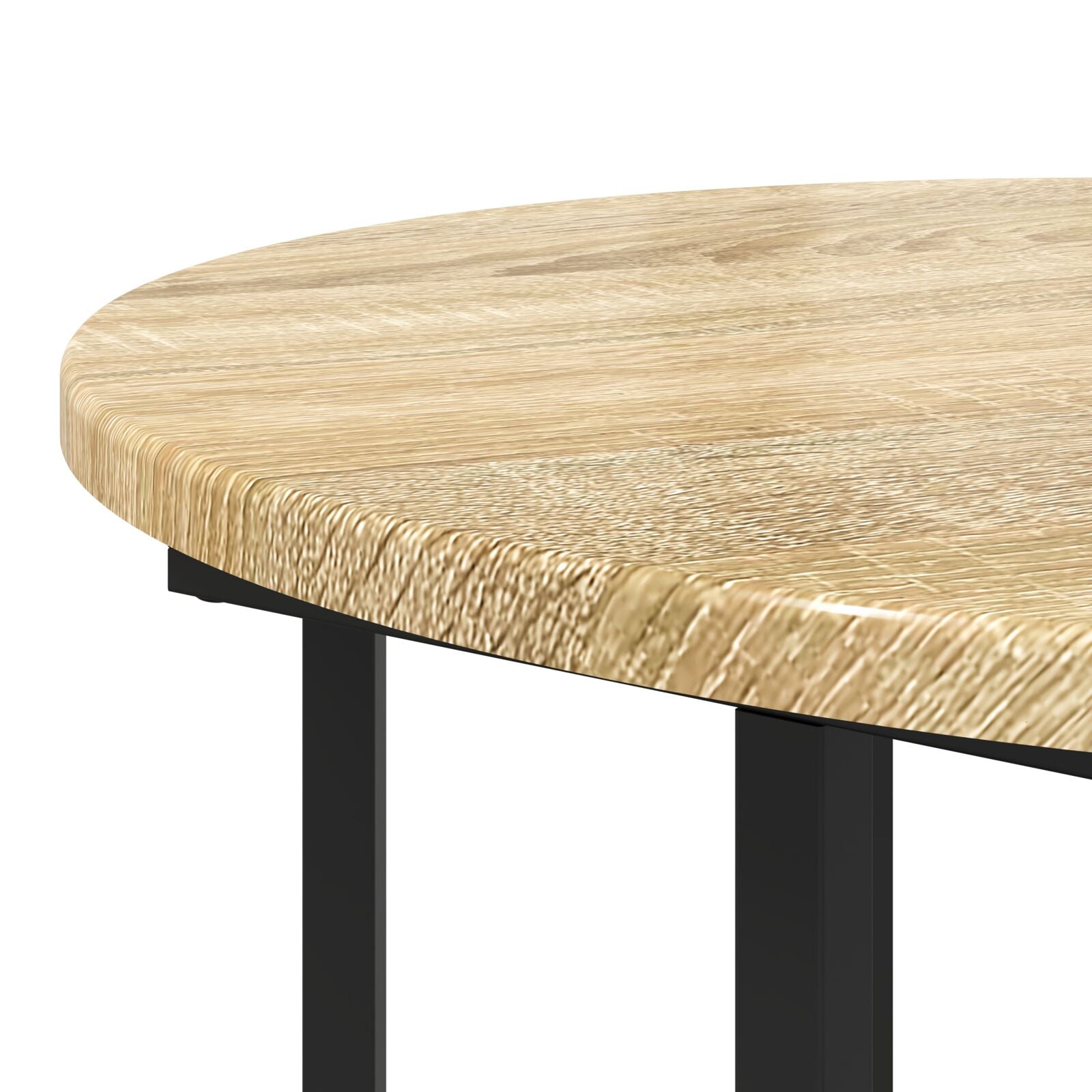 Mesa auxiliar de 2 piezas de madera de roble Sonoma y metal V4351 Vetonek