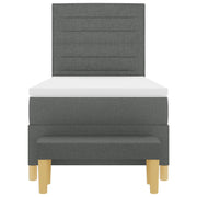 Bed With Slatted Base And Bench Dark Gray 90x190 cm Fabric V2325 Vetonek